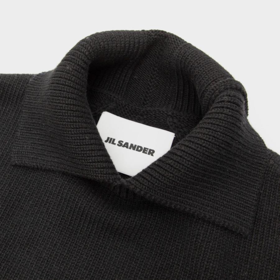 美品 ジルサンダー JIL SANDER ニット セーター プルオーバーカシミヤ シルク トップス レディース イタリア製 36(S相当) ブラック JIL SANDER/ジルサンダー カシミヤ ブレンド クルーネックセーター