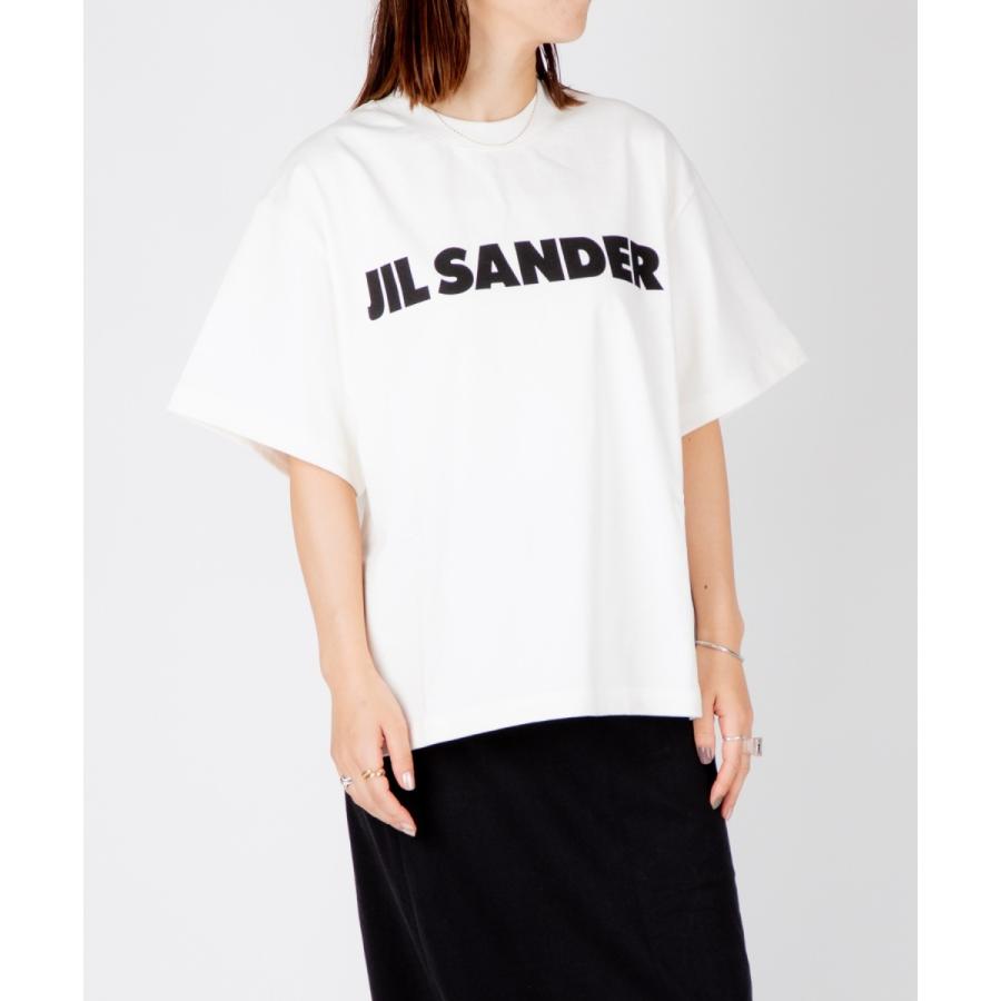 ジルサンダー JIL SANDER J02GC0001 J45047 Tシャツ レディース トップス 白 コットンジャージー カットソー 綿 102  オフホワイト XS S L