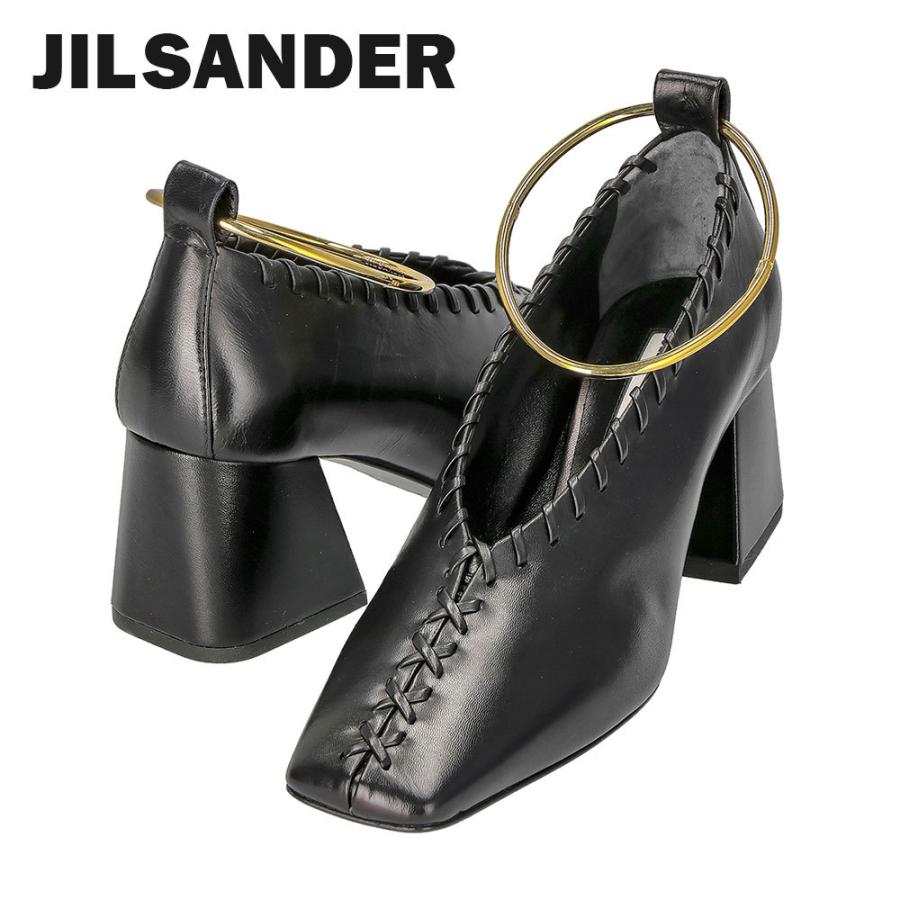 ジルサンダー JIL SANDER パンプス レディース 靴 ミドルヒール スクエアトゥ メタルアンクレット 革靴 カジュアル ビジネス ビジカジ  23~24.5cm JS36068A14001 : ji-js36068a14001-001 : U-STREAM - 通販 -