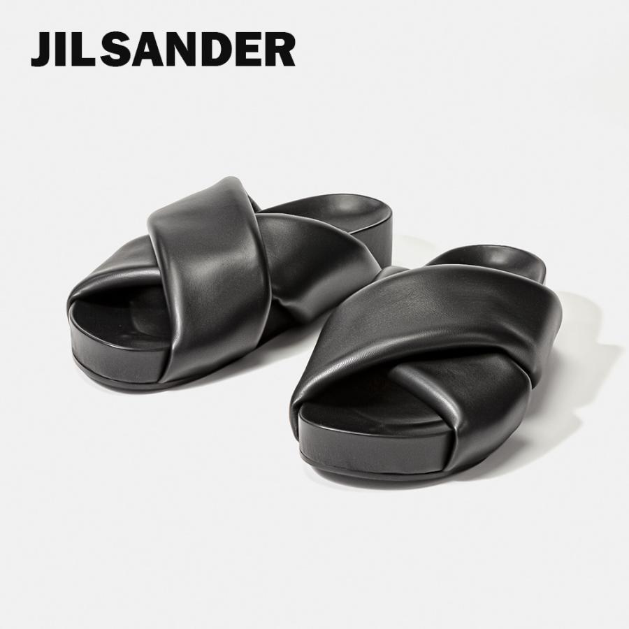 ジルサンダー Jil Sander Jsa サンダル レディース シューズ オープントゥ ブランド イタリア クロスオーバーストラップ シンプル レザー フラット Ji Jsa U Stream 通販 Yahoo ショッピング