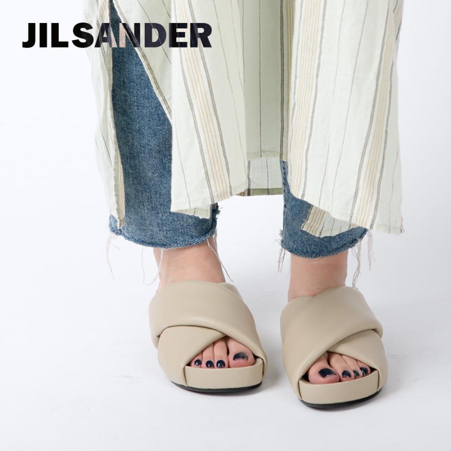 ジルサンダー Jil Sander Jsa サンダル レディース シューズ オープントゥ ブランド イタリア シンプル レザー フラット スライド カジュアル Ji Jsa U Stream 通販 Yahoo ショッピング