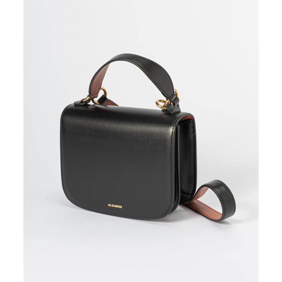JIL SANDER ブラック レザー ショルダーバッグ 美品！JIL SANDER ブラックレザーショルダーバッグ