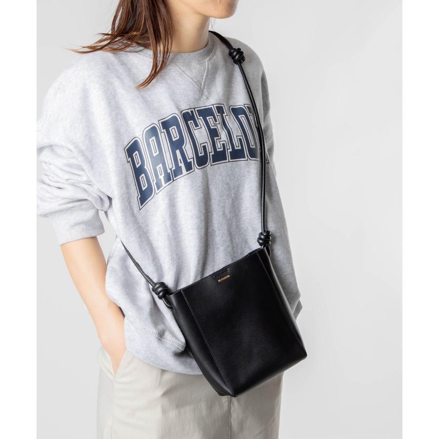 JIL SANDER ネイビー レザー ショルダーバッグ Jil Sander レザーショルダーバッグ | ブラック | FARFETCH JP