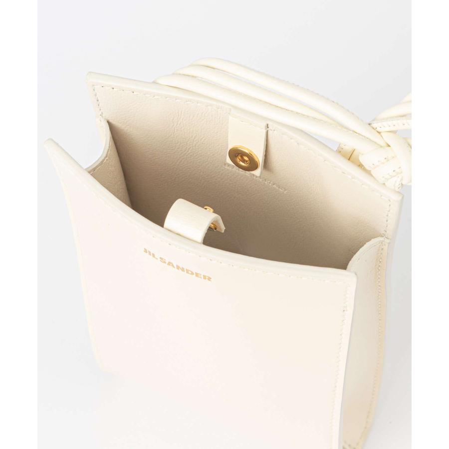 JIL SANDER スマホケースホワイトレザーショルダーバッグ