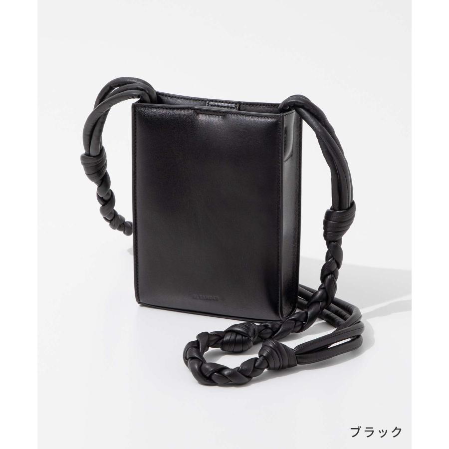 JIL SANDER タングル　ミディアブラックレザーショルダーバッグ JIL SANDER ジルサンダー バッグ タングル スモール ショルダー