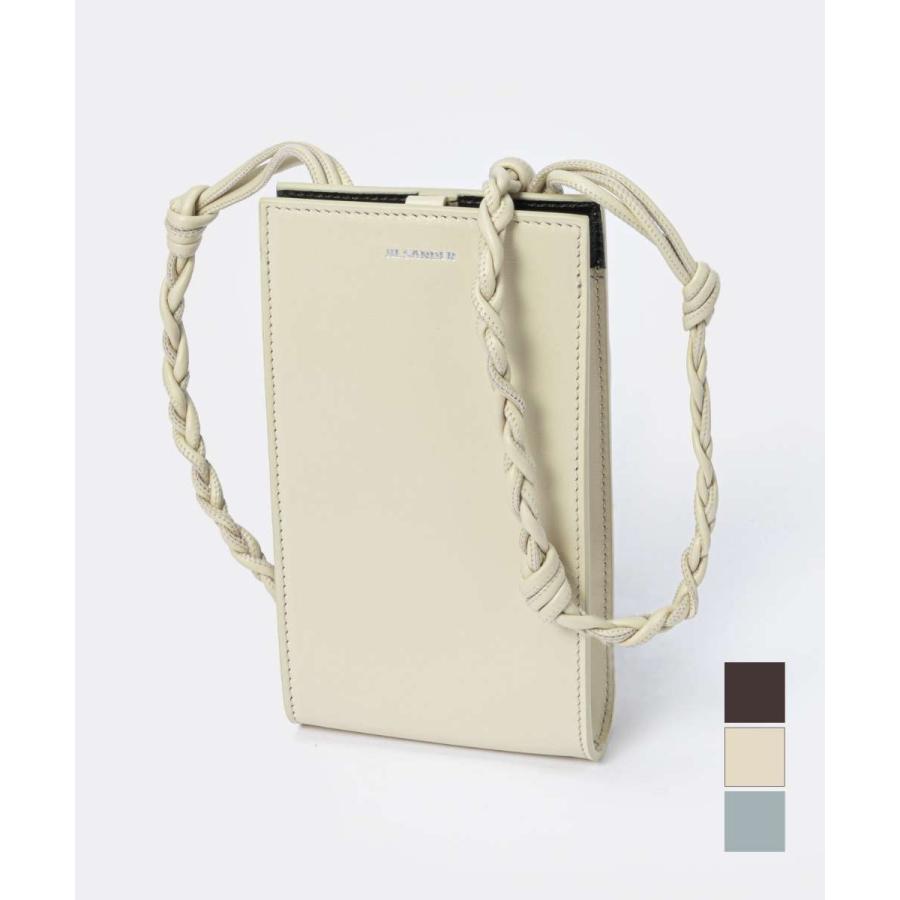 極美品】JIL SANDER タングル スマホショルダーブラウン レザー
