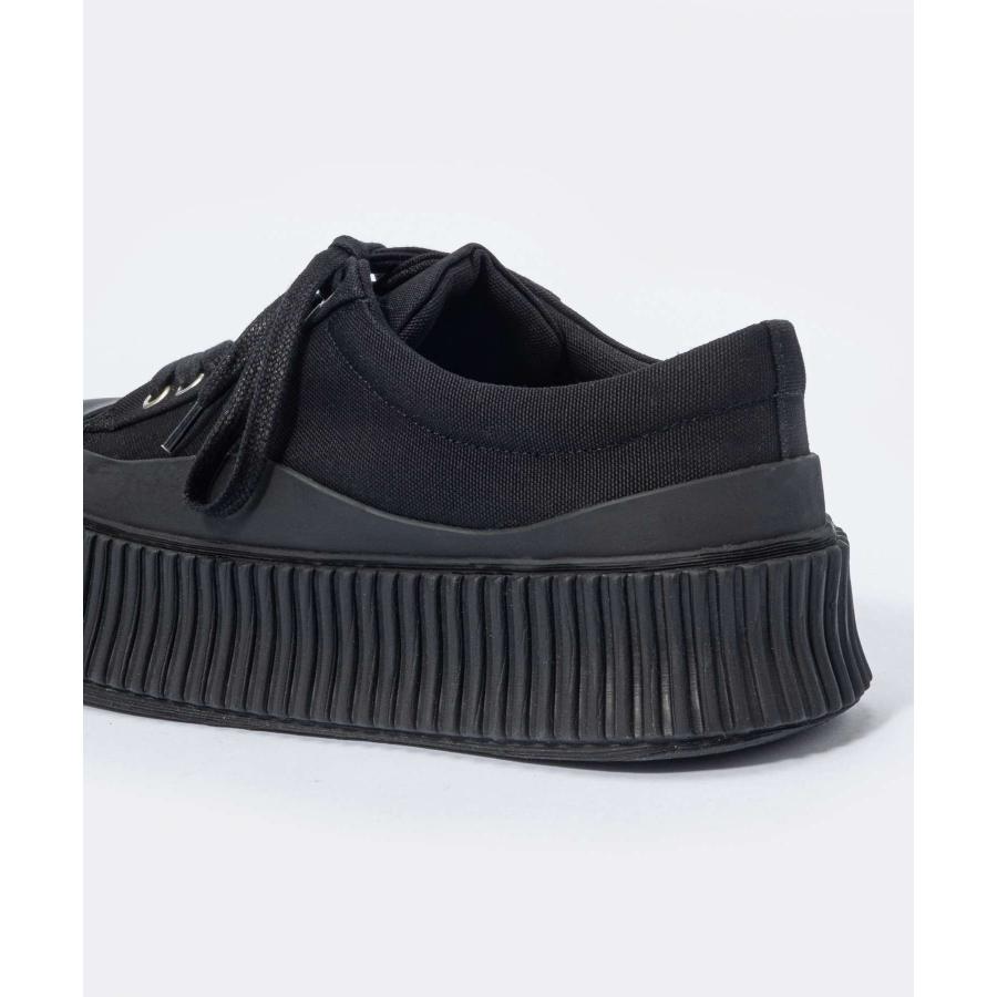 ジルサンダー JIL SANDER J15WS0002 P4868 スニーカー メンズ レディース シューズ キャンバス プラットフォーム レザー シンプル ブラック ホワイト 爆買の画像