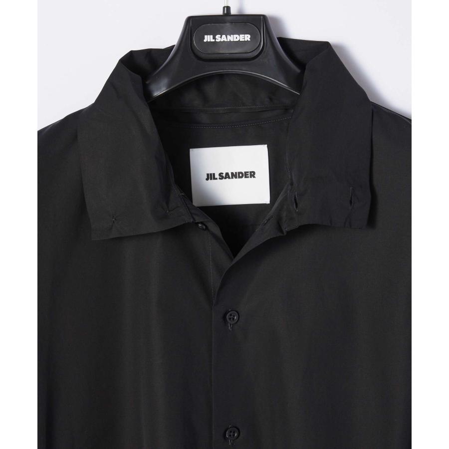 ジルサンダー JIL SANDER JSMT603138 MT245500 シャツ メンズ トップス 長袖 スタンドカラー ブラックシャツ コットン BLACK SHIRT WITH STANDING COLLAR｜u-stream｜06