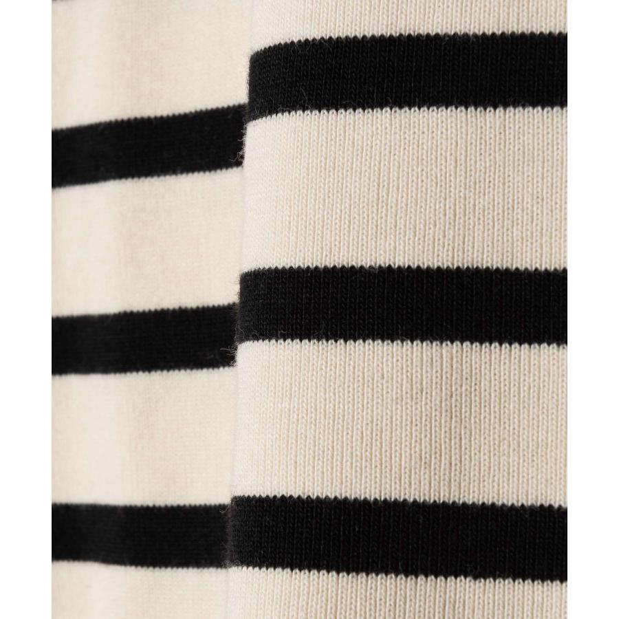 JILSANDER(ジルサンダー) 半袖Tシャツ サイズM レディース - J40GC0111 アイボリー×黒 クルーネック/ボーダー/JIL SANDER+ JIL SANDER（ジルサンダー） プラス JIL SANDER+ J40GC0111 J46497 T