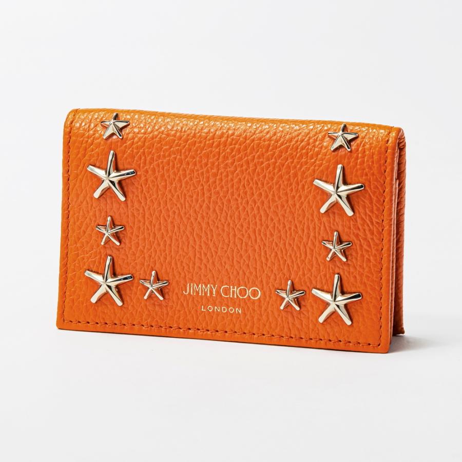 JJJSHOPJIMMY CHOO レザーケース　オレンジ JIMMY CHOO オレンジ レザー カードケース