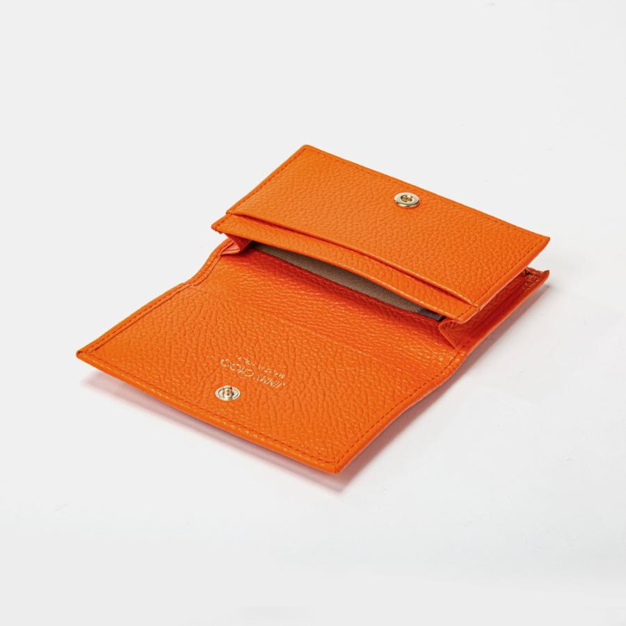 JIMMY CHOO オレンジ レザー カードケース