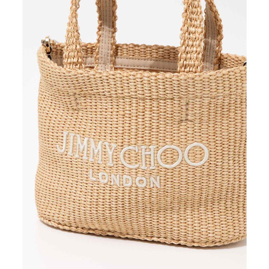 未入荷♪【Jimmy Choo】シンチミニ ラフィア×クリスタル バッグ