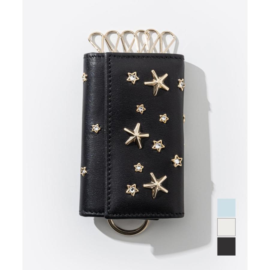 ジミーチュウ　ネプチューン　レザーキーケース　スタッズ　ブラック　黒 JIMMY CHOO ジミーチュウ キーケース NEPTUNE ネプチューン