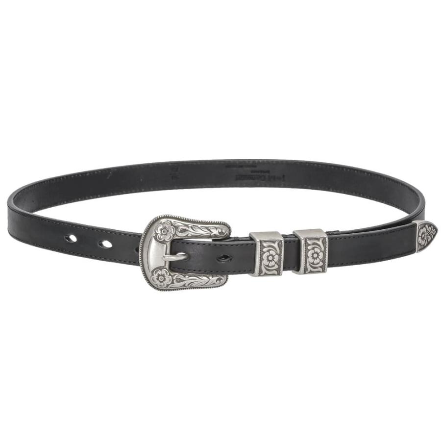 J&M DAVIDSON シルバー カーフ ベルト 黒-