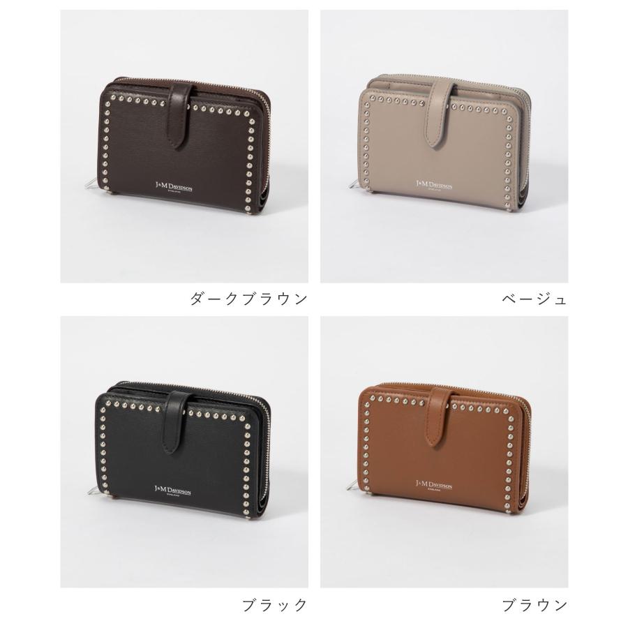 J&amp;M DAVIDSON バックとお財布のセット FOLD WALLET WITH STUDS｜J&M DAVIDSON｜ジェイアンドエムデヴィッド