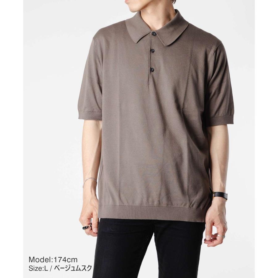 JOHN SMEDLEY 　半袖ニットポロ　EASY FIT JOHN SMEDLEY（ジョンスメドレー） メンズ 半袖 ニットポロシャツ ISIS