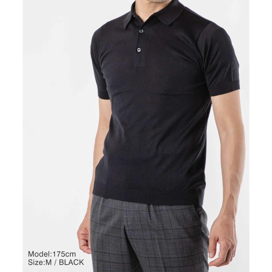 JOHN SMEDLEY メンズ 30G 半袖ニットポロ KIERAN 半袖ポロニット（KIERAN・30G シーアイランドコットン・MODERN
