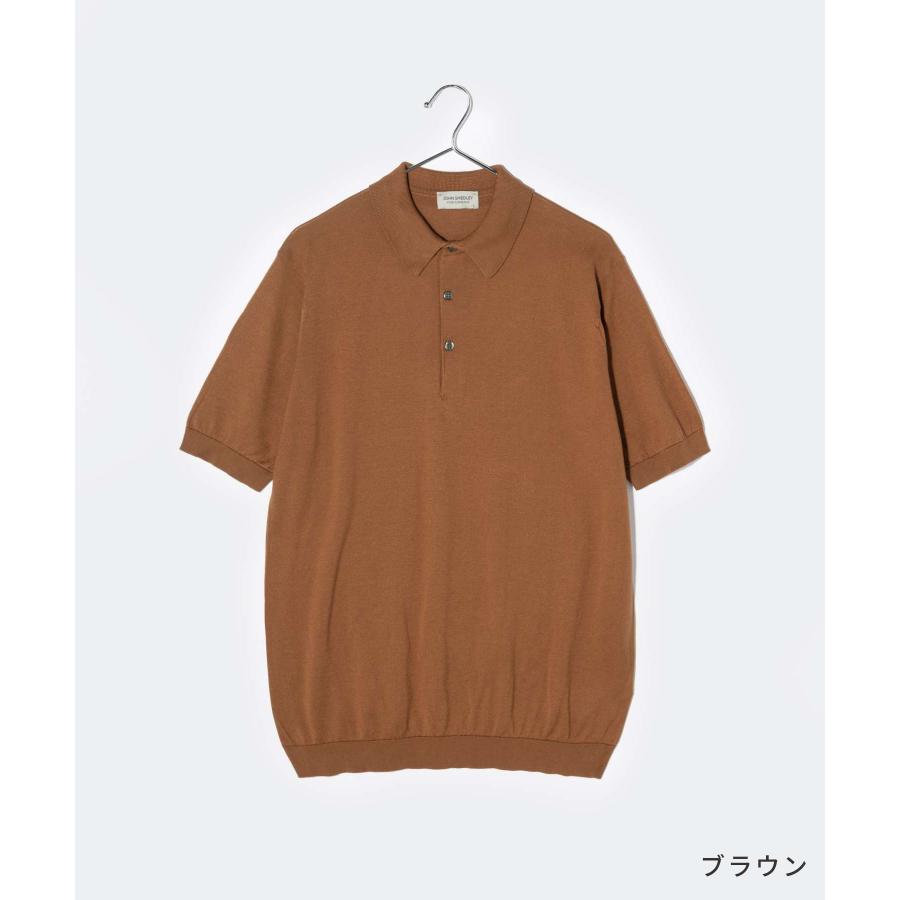 JOHN SMEDLEY メンズ 30G 半袖ニットポロ KIERAN 半袖ポロニット（KIERAN・30G シーアイランドコットン・MODERN
