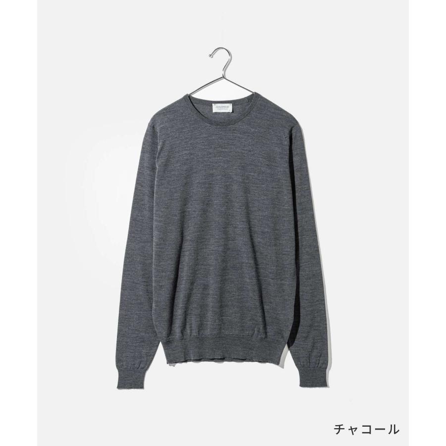 ジョンスメドレー 30G モックネック S グレー JOHN SMEDLEY（ジョンスメドレー） JOHN SMEDLEY LUNDY CLASSIC CREW