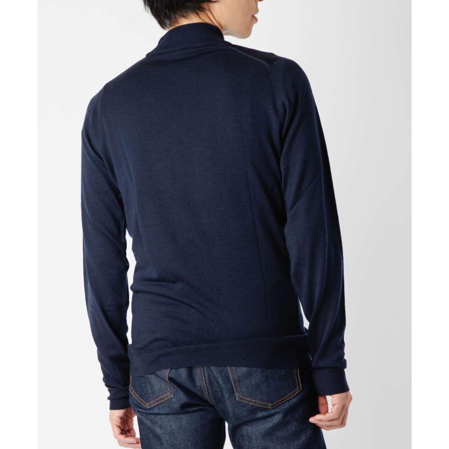 美品 ジョンスメドレー 30G REID ネイビー M JOHN SMEDLEY（ジョンスメドレー） JOHN SMEDLEY HARCOURT PULLOVER