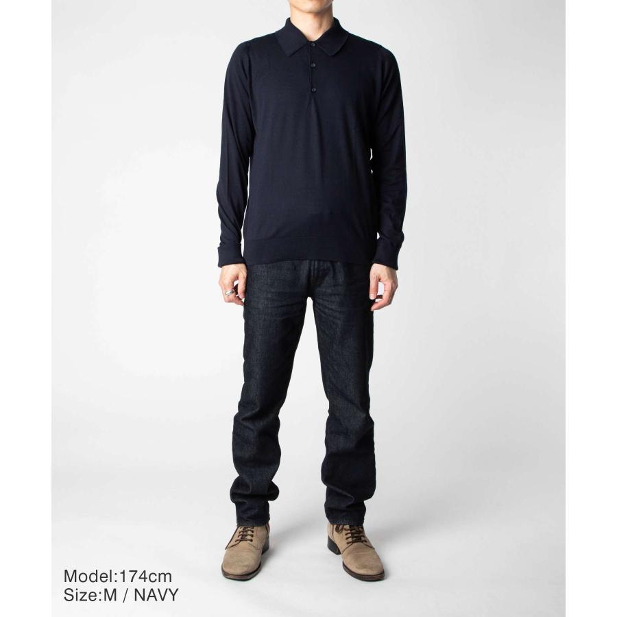 ジョンスメドレー JOHN SMEDLEY FINCHLEY フィンチリー EASY FIT 30G イージー フィット ポロシャツ ニット 長袖 メンズ トップス 爆買の画像