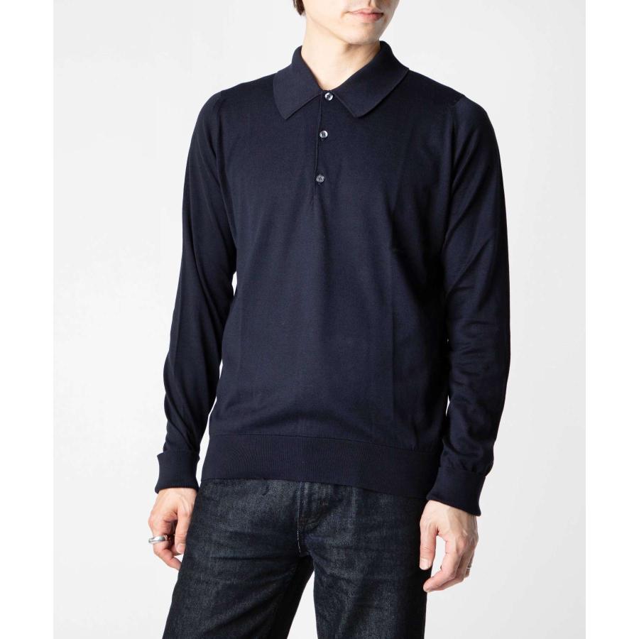 ジョンスメドレー JOHN SMEDLEY FINCHLEY フィンチリー EASY FIT 30G イージー フィット ポロシャツ ニット 長袖 メンズ トップス 爆買の画像