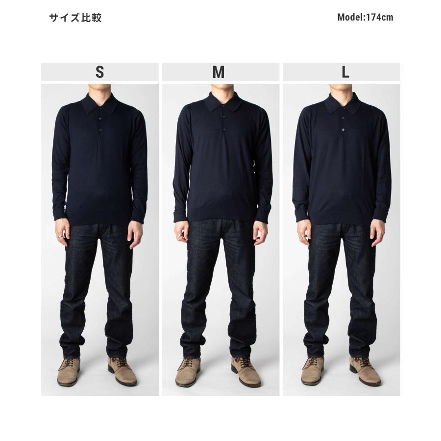 ジョンスメドレー JOHN SMEDLEY FINCHLEY フィンチリー EASY FIT 30G イージー フィット ポロシャツ ニット 長袖 メンズ トップス 爆買の画像