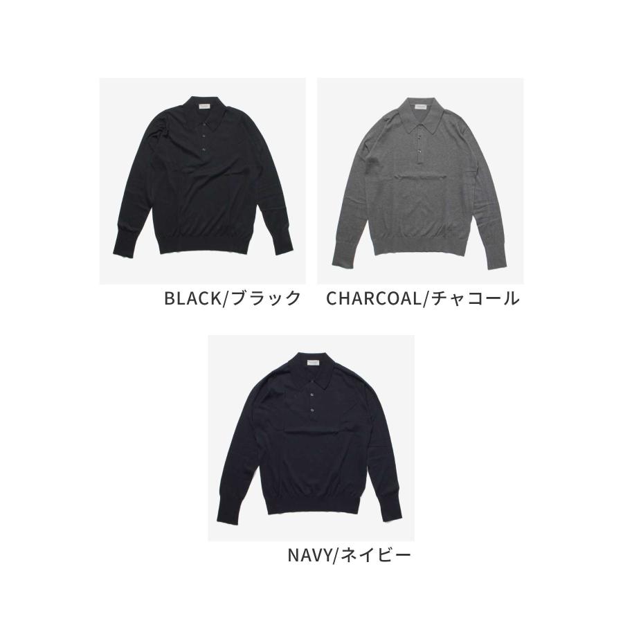 ジョンスメドレー JOHN SMEDLEY FINCHLEY フィンチリー EASY FIT 30G イージー フィット ポロシャツ ニット 長袖 メンズ トップス 爆買の画像