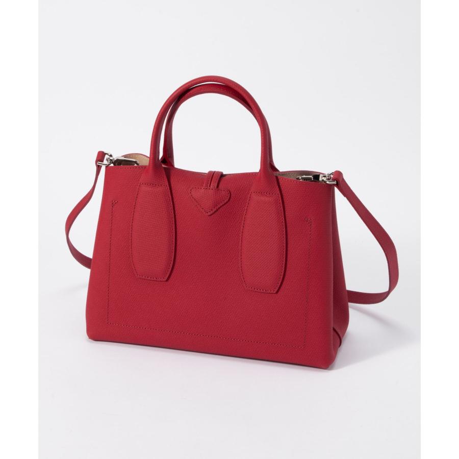 未使用品‼️ LONGCHAMP ハンドバッグ　ロゾS 2way レザー　赤 LONGCHAMP ロンシャン ロゾS 2WAYハンドバッグ レザー レッド