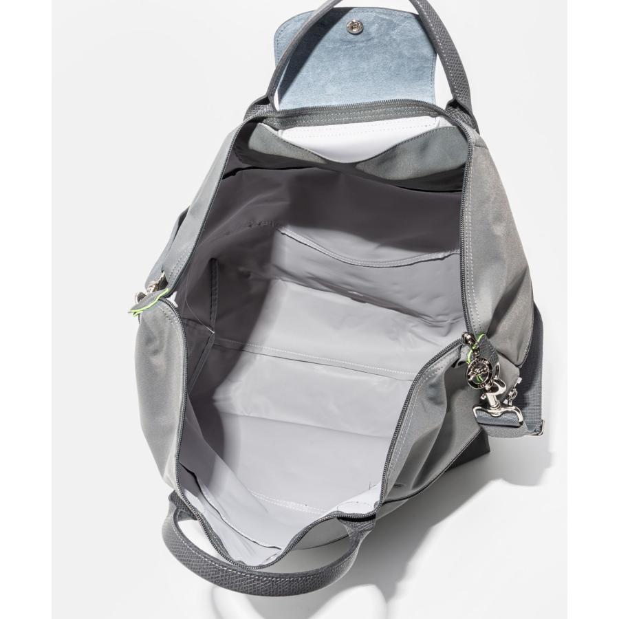 【極美品】ロンシャン　プリアージュ　ナイロン　トートバッグ　グレー ロンシャン ハンドバッグ プリアージュ グリーン Sサイズ リサイクル