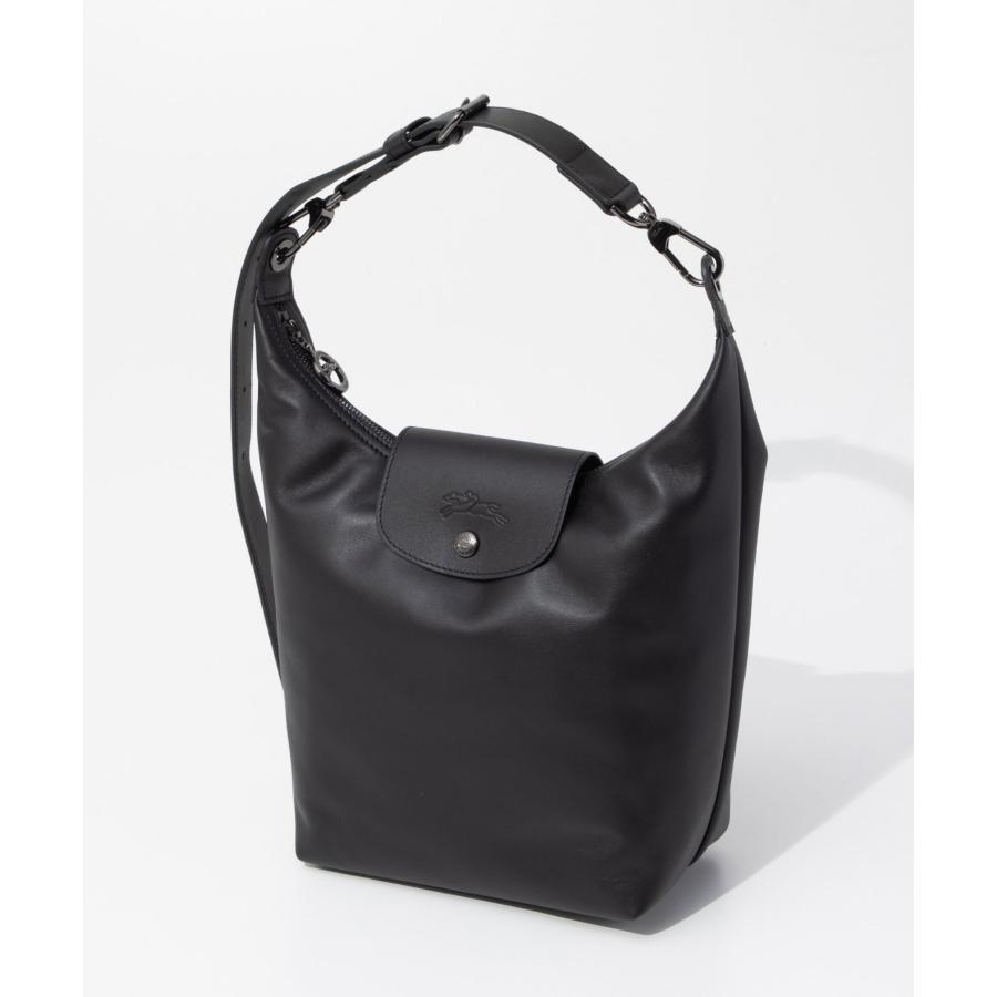 新品 ロンシャン LONGCHAMP ショルダーバッグ ル プリアージュ HOBO BAG ブラック ル プリアージュ® エクストラ M ホーボーバッグ ブラック - レザー