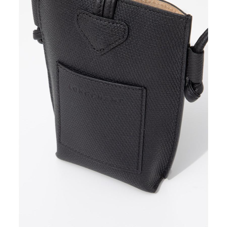 【美品】ロンシャン／ロゾ／スマホケース／ブラック LONGCHAMP（ロンシャン） ル ロゾ Le Roseau スマートフォンケース