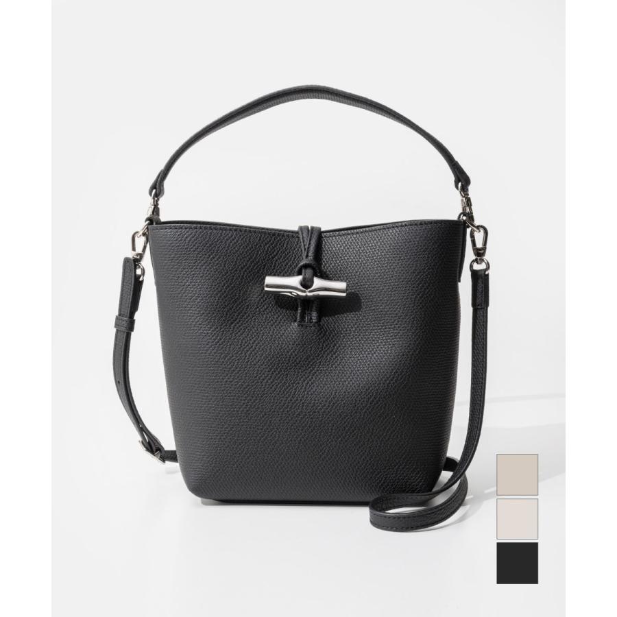 新品 ロンシャン LONGCHAMP ショルダーバッグ ル ロゾ BACKET BAG XS ノワール ル ロゾ XS バケットバッグ ブラック - レザー | ロンシャン JP