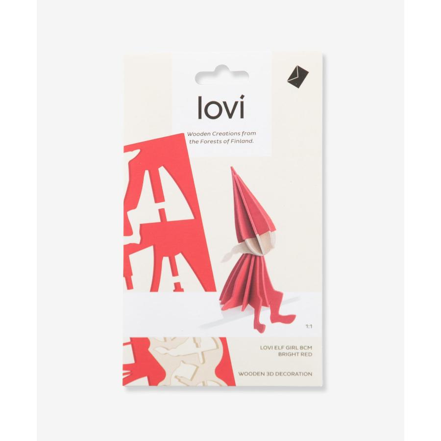 ロヴィ Lovi WOODEN 3D DECORATIONS デコレーションズ Elf Girl 8cm エルフガール 妖精 クリスマス オーナメントカード グリーティングカード 北欧 ツリー 爆買 | lovi | 03