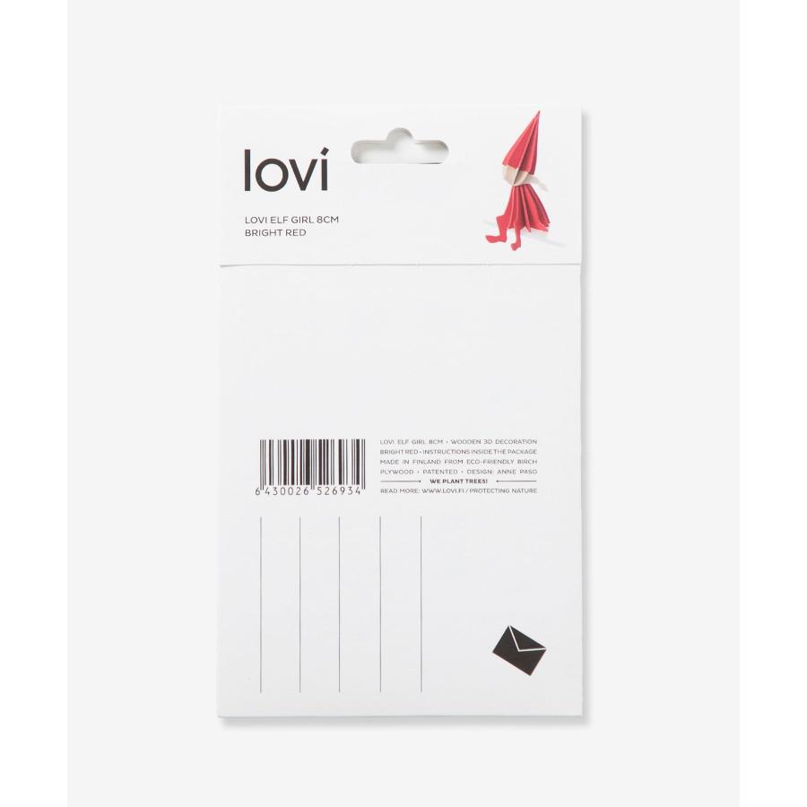 ロヴィ Lovi WOODEN 3D DECORATIONS デコレーションズ Elf Girl 8cm エルフガール 妖精 クリスマス オーナメントカード グリーティングカード 北欧 ツリー 爆買 | lovi | 04