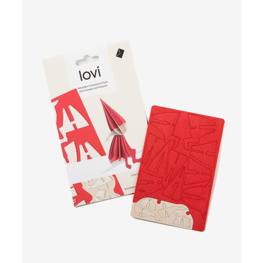 ロヴィ Lovi WOODEN 3D DECORATIONS デコレーションズ Elf Girl 8cm エルフガール 妖精 クリスマス オーナメントカード グリーティングカード 北欧 ツリー 爆買 | lovi | 05