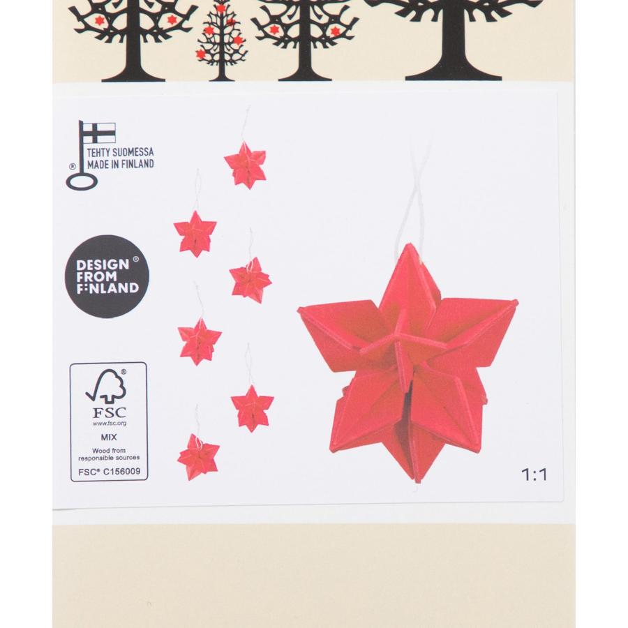 ロヴィ Lovi WOODEN 3D DECORATIONS デコレーションズ Star 5cm 6pcs pillow box S size スター 6個入り 星 飾り オーナメント クリスマス 北欧 ツリー 爆買 | lovi | 06