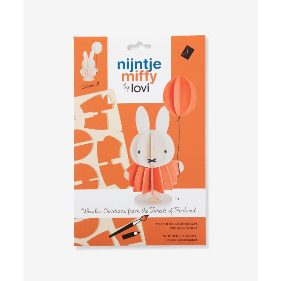 ロヴィ Lovi MIFFY BY LOVI COLOR YOURSELF ミッフィー Miffy & Balloon 13.5cm バルーン オーナメントカード グリーティングカード 北欧 爆買 | lovi | 03