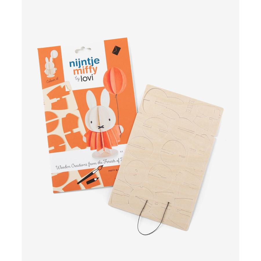 ロヴィ Lovi MIFFY BY LOVI COLOR YOURSELF ミッフィー Miffy & Balloon 13.5cm バルーン オーナメントカード グリーティングカード 北欧 爆買 | lovi | 05