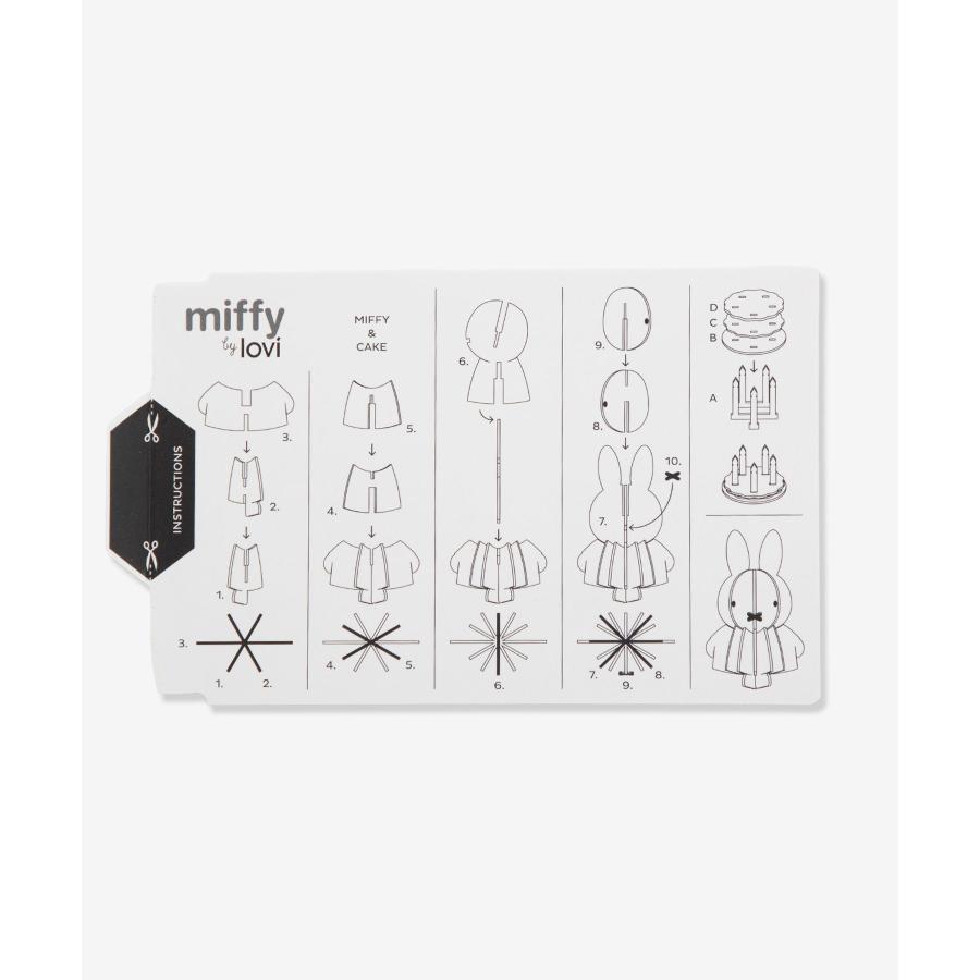 ロヴィ Lovi MIFFY BY LOVI COLOR YOURSELF ミッフィー Miffy & Cake 10cm ケーキ オーナメントカード グリーティングカード 北欧 爆買 | lovi | 12