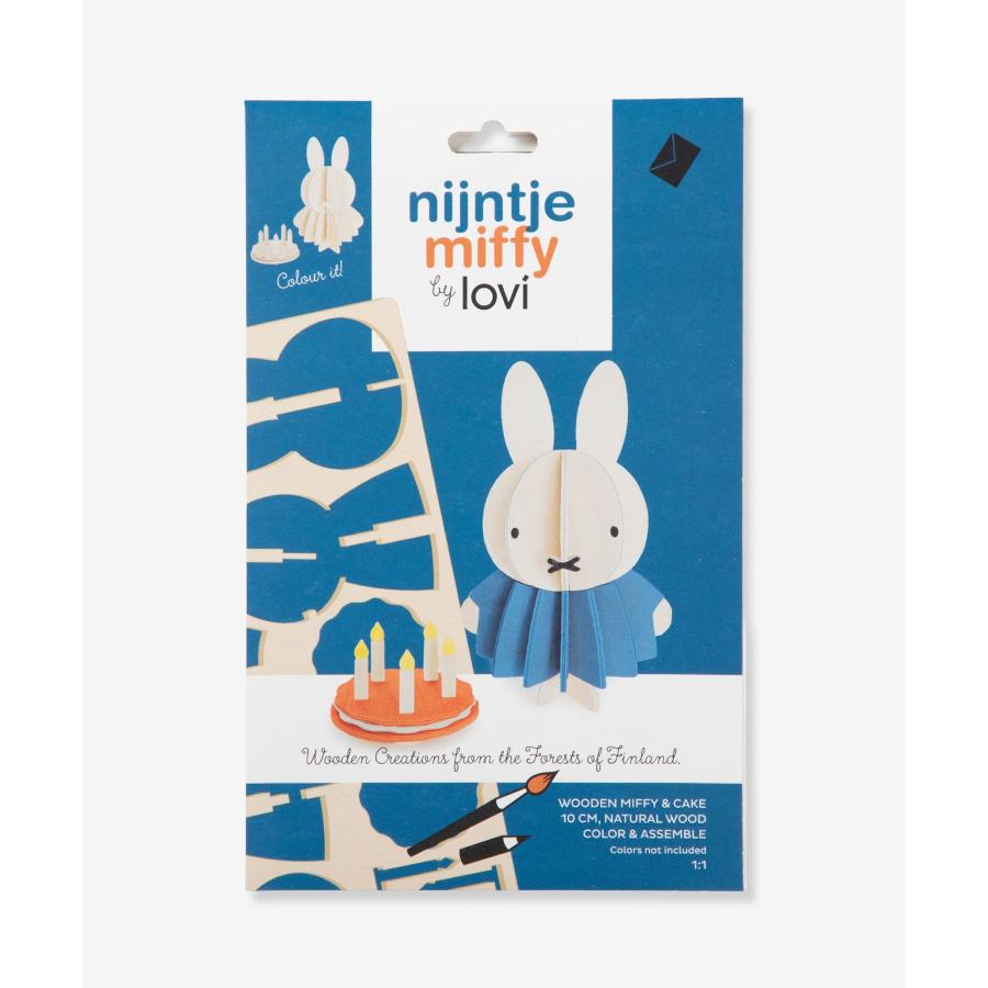 ロヴィ Lovi MIFFY BY LOVI COLOR YOURSELF ミッフィー Miffy & Cake 10cm ケーキ オーナメントカード グリーティングカード 北欧 爆買 | lovi | 03