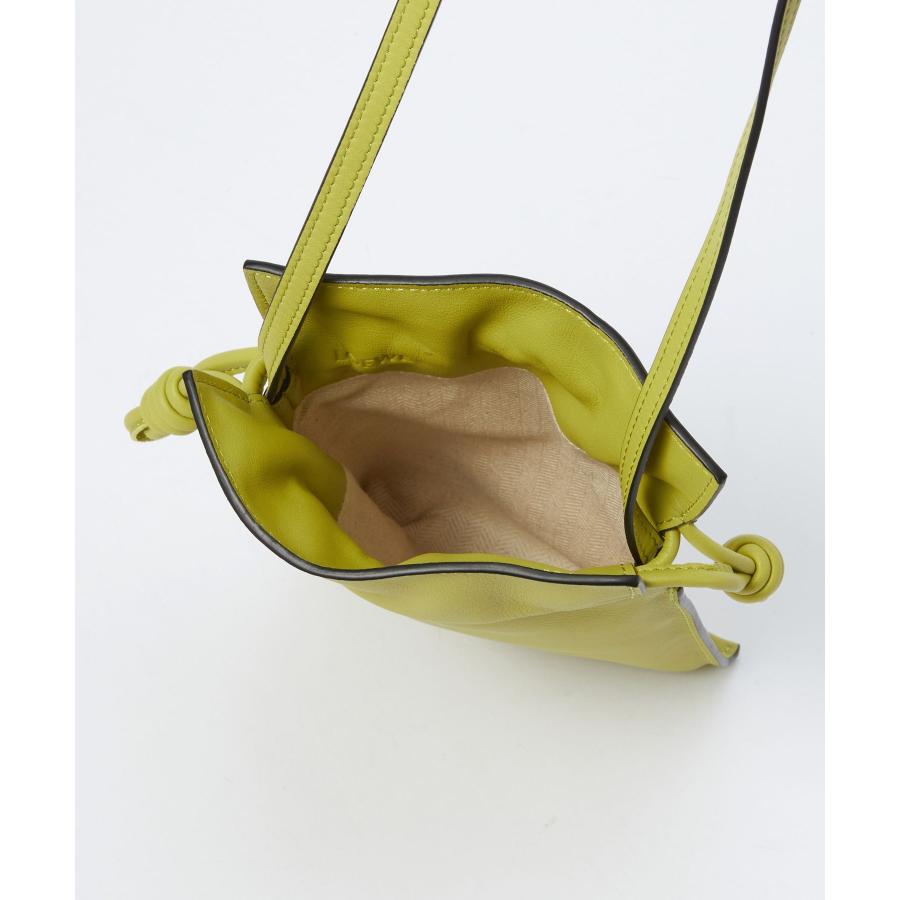 LOEWE ロエベ  フラメンコ ポケット ショルダーバッグ A411F10X01   ナッパレザー ライムイエロー   巾着 ポシェット 【本物保証】 ロエベ LOEWE A411F10X01 4801 ショルダーバッグ レディース バッグ
