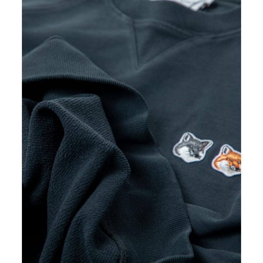 メゾンキツネ MAISON KITSUNE CONTOUR FOX PATCH 裏起毛 スウェット 衣料品 トップス コットン ポリエステル メンズ レディース ブラック系 KM00310KM0020 【中古】 MAISON KITSUNE' - メゾンキツネ MAISON KITSUNE CONTOUR FOX PATCH 裏
