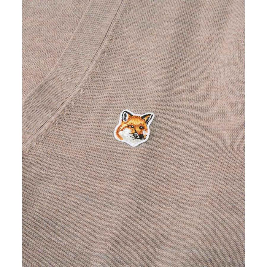 メゾンキツネ MAISON KITSUNE GU00542KT1036 カーディガン メンズ レディース トップス 長袖 フォックスヘッド パッチ クラシック ウール Vネック シンプル | MAISON KITSUNE | 10