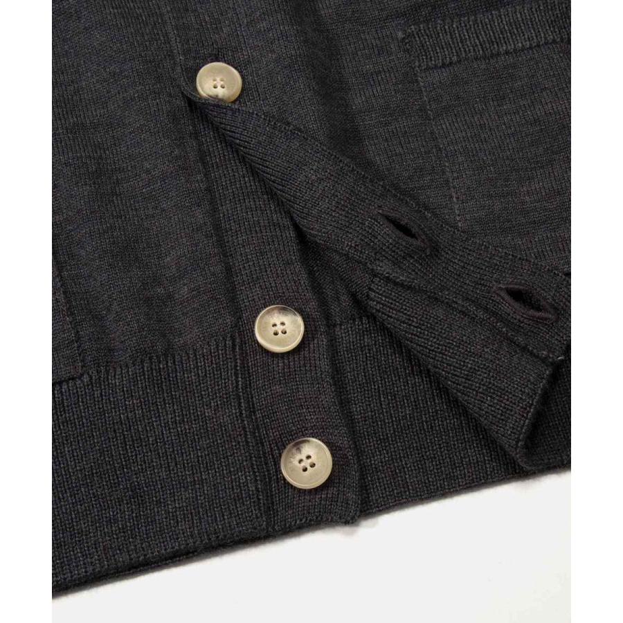 メゾンキツネ MAISON KITSUNE GU00542KT1036 カーディガン メンズ レディース トップス 長袖 フォックスヘッド パッチ クラシック ウール Vネック シンプル | MAISON KITSUNE | 05