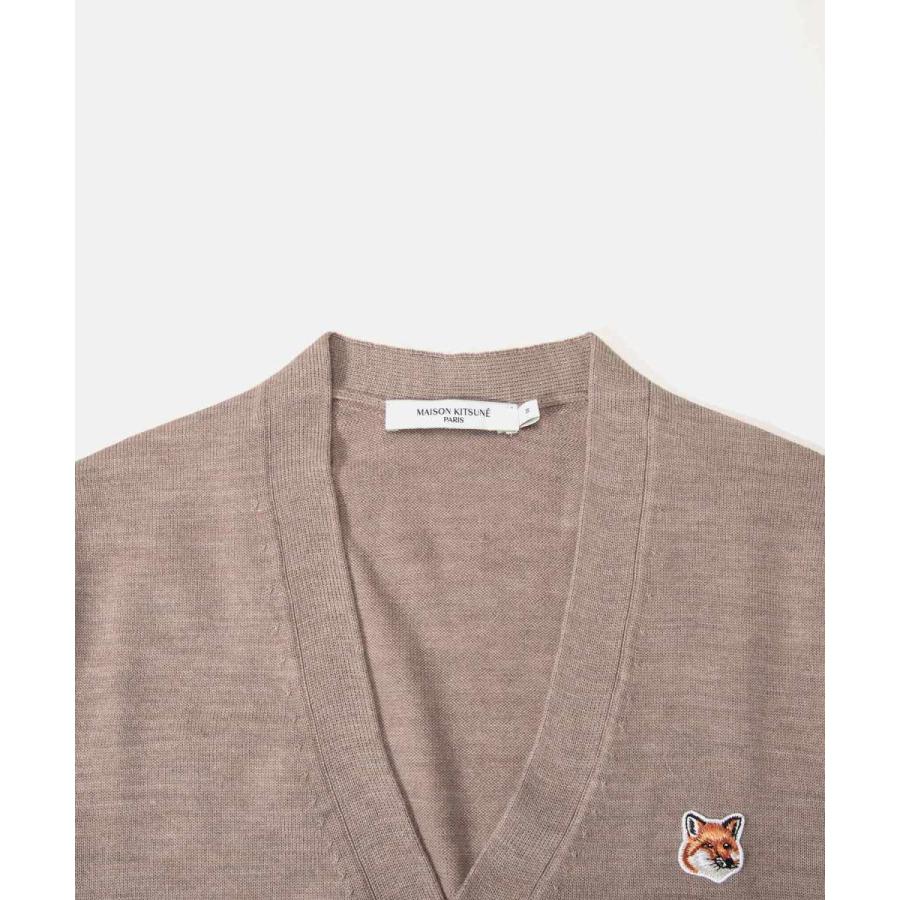メゾンキツネ MAISON KITSUNE GU00542KT1036 カーディガン メンズ レディース トップス 長袖 フォックスヘッド パッチ クラシック ウール Vネック シンプル | MAISON KITSUNE | 09
