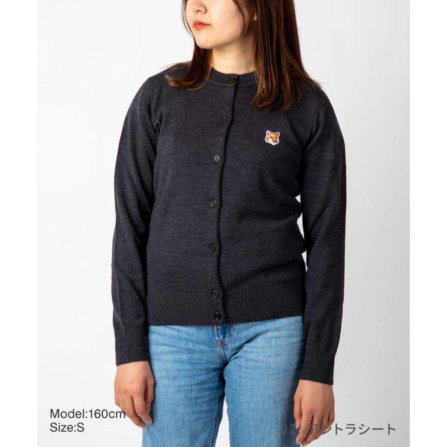 メゾンキツネ MAISON KITSUNE HW00521KT1036 カーディガン レディース トップス 長袖 フォックスヘッド パッチ アジャステッド ウール ニット カジュアル｜u-stream｜17