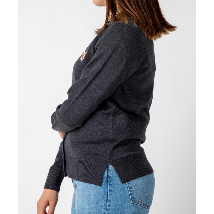 メゾンキツネ MAISON KITSUNE HW00521KT1036 カーディガン レディース トップス 長袖 フォックスヘッド パッチ アジャステッド ウール ニット カジュアル | MAISON KITSUNE | 18