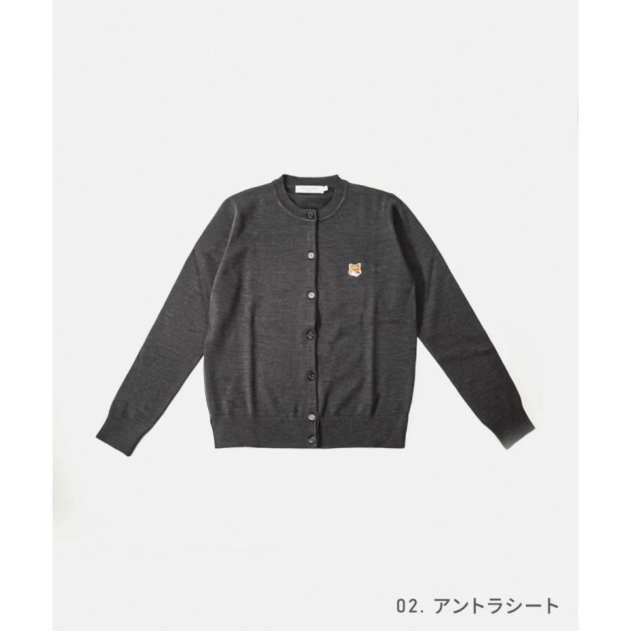 メゾンキツネ MAISON KITSUNE HW00521KT1036 カーディガン レディース トップス 長袖 フォックスヘッド パッチ アジャステッド ウール ニット カジュアル｜u-stream｜08