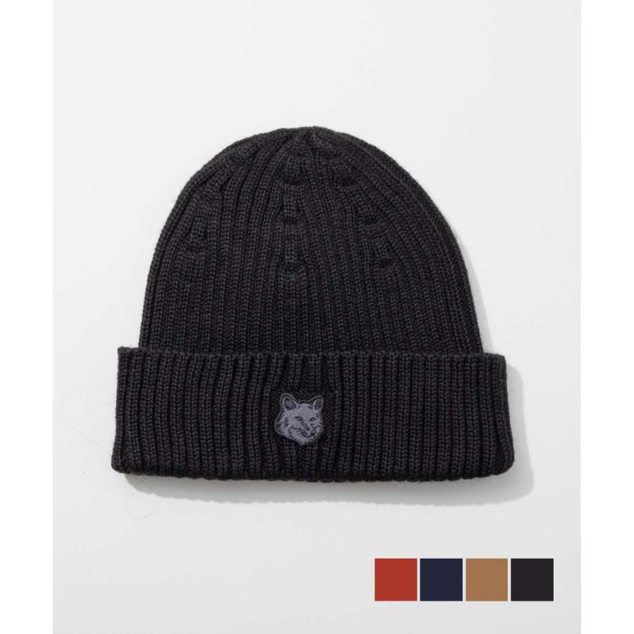 メゾンキツネ MAISON KITSUNE LM06111KT1022 ビーニー帽 FOX 